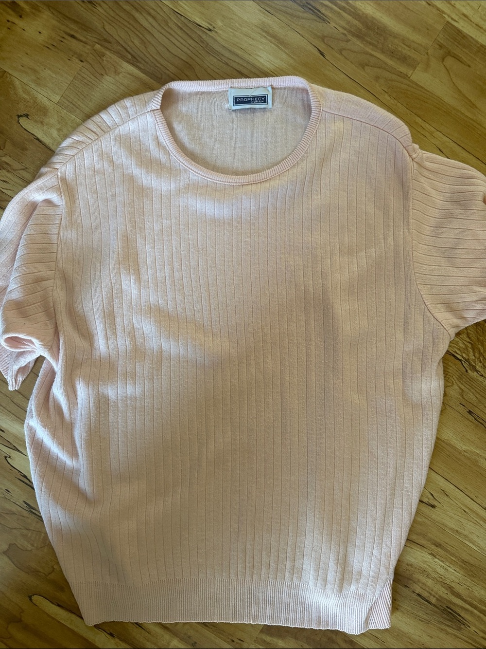 Prophecy Women’s Light Pink Ribbed Crew Neck Sweater
